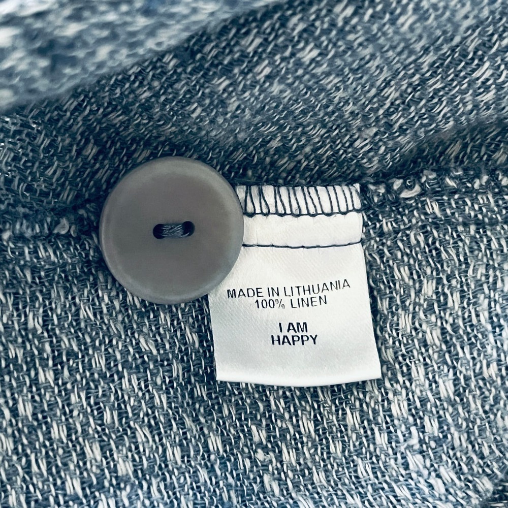 Flax Textured Linen Button Up Belted Sleeveless D… - image 6